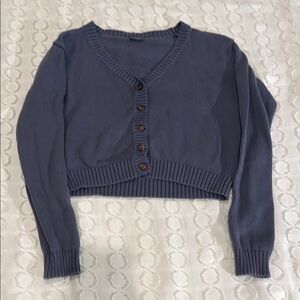 PacSun Blue Cardigan Sweater Classic Knit Design